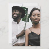 Elegante Typografie Einfaches Foto Hochzeit Einladung (Rückseite)