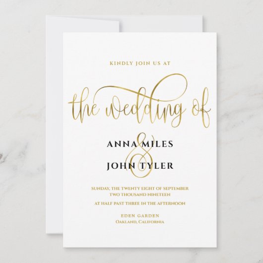 Elegante Typografie Einladung (Vorderseite)