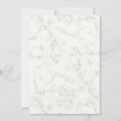 Elegante Typografie Eukalyptus Marble Elopement Ankündigung (Rückseite)