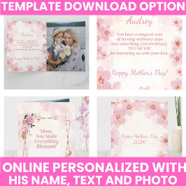 Elegante Typografie Floral Modern Karte