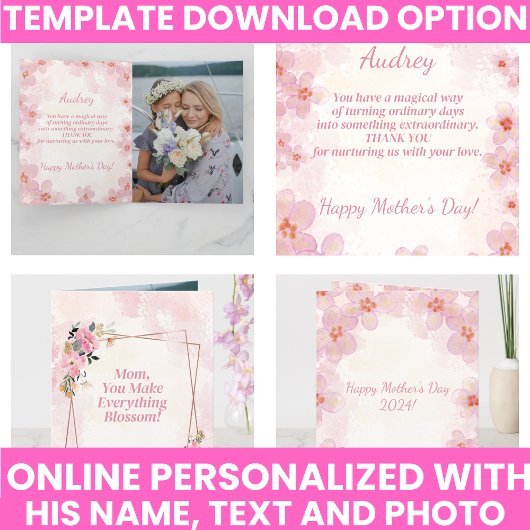 Elegante Typografie Floral Modern Karte