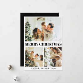 Elegante Typografie Frohe Weihnachtskarte Feiertagskarte