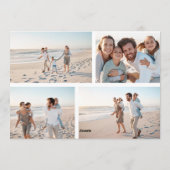 Elegante Typografie FÜNF Foto Frohe Weihnachten (Rückseite)