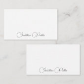 Elegante Typografie für Minimalistische Skriptname Mitteilungskarte (Vorne/Hinten)