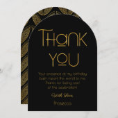 Elegante Typografie Geburtstag Dankeschön Karte (Vorne/Hinten)
