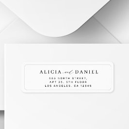 Elegante Typografie gerahmte Hochzeitsstimmung Rüc