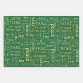 Elegante Typografie Gold Weihnachten Geschenkpapier Set (Vorderseite 2)