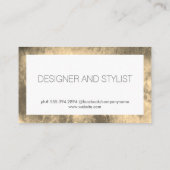 Elegante Typografie / Goldgrenze Visitenkarte (Rückseite)