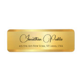 Elegante Typografie Handgeschriebene Rücksendeadre (Vorne)