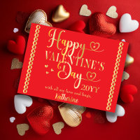 Elegante Typografie - Happy Valentine's Day gestem