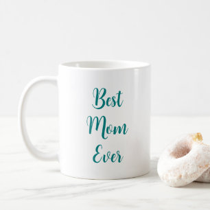 Elegante Typografie Hell Türkis Beste Mutter Aller Kaffeetasse