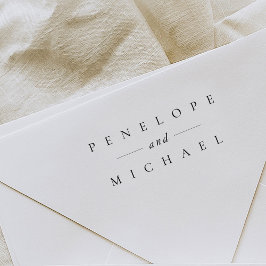 Elegante Typografie-Hochzeit Gummistempel