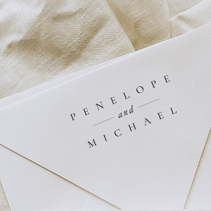 Elegante Typografie-Hochzeit Gummistempel