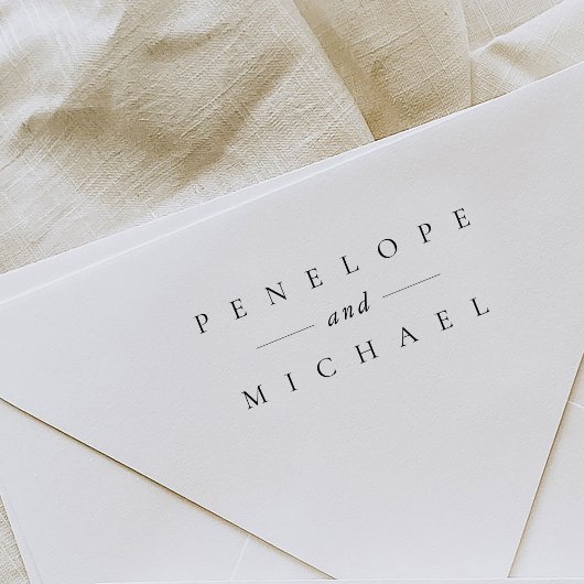 Elegante Typografie-Hochzeit Gummistempel