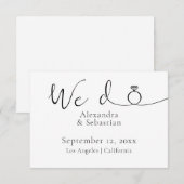 Elegante Typografie Hochzeit machen wir Save the D Date (Vorne/Hinten)