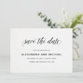 Elegante Typografie | Hochzeit Save the Date (Stehend Vorderseite)