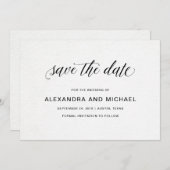 Elegante Typografie | Hochzeit Save the Date (Vorne/Hinten)