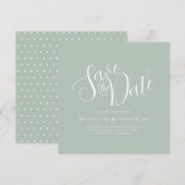 Elegante Typografie-Hochzeit Save The Date (Vorne/Hinten)