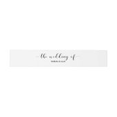 Elegante Typografie-Hochzeitseinladung Bauchband Einladungsbanderole (Flach)
