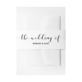 Elegante Typografie-Hochzeitseinladung Bauchband Einladungsbanderole (Vorderseite Beispiel)
