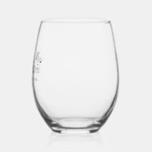 Elegante Typografie-Hochzeitstag Weinglas Ohne Stiel (Links)