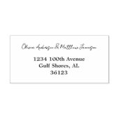 Elegante Typografie-Hochzeitstil-Rücksendeadresse Gummistempel (Prägung)