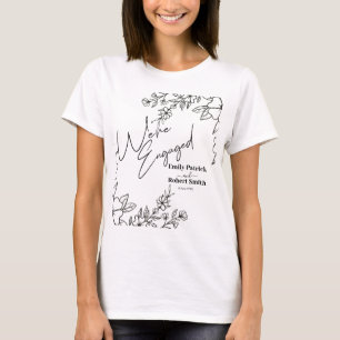 Elegante Typografie ist verlobt T-Shirt