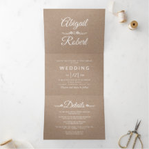 Elegante Typografie Kraftpapier rustikale Hochzeit