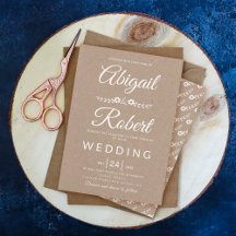 Elegante Typografie Kraftpapier rustikale Hochzeit