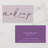 Elegante Typografie Makeup | Visitenkarte (Vorne/Hinten)