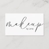 Elegante Typografie Makeup | Visitenkarte (Vorderseite)