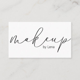 Elegante Typografie Makeup Visitenkarte
