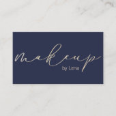 Elegante Typografie Makeup | Visitenkarte (Vorderseite)
