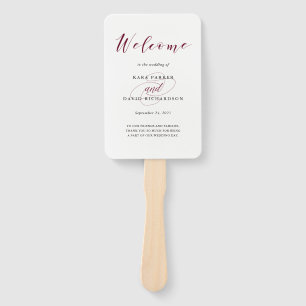 Elegante Typografie Marsala Wedding Fächer
