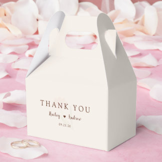 Elegante Typografie Minimale Florale Hochzeit Geschenkschachtel
