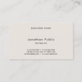 Elegante Typografie Minimalistisch modern anpassen Visitenkarte (Rückseite)
