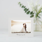 Elegante Typografie mit Foto | Danke Postkarte (Stehend Vorderseite)
