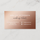 Elegante Typografie mit metallischem Farbverlauf Visitenkarte (Rückseite)