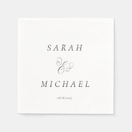 Elegante Typografie Moderne Hochzeit Napkin Serviette