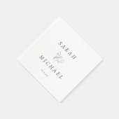 Elegante Typografie Moderne Hochzeit Napkin Serviette (Ecke)