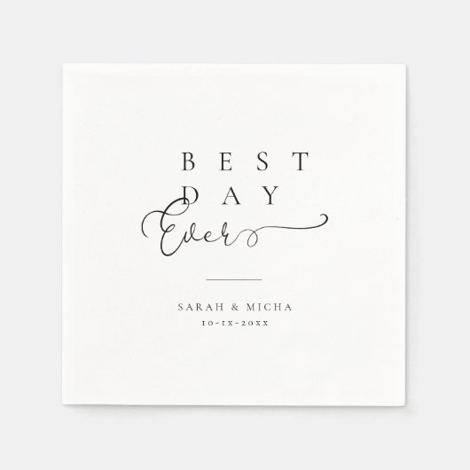 Elegante Typografie: Moderne Hochzeiten von Napkin Serviette (Vorderseite)