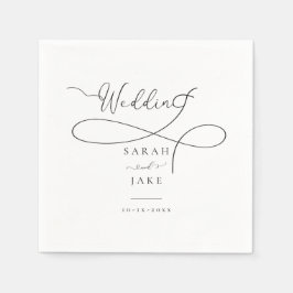 Elegante Typografie: Moderne Hochzeitsnapkins Serviette