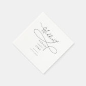 Elegante Typografie: Moderne Hochzeitsnapkins Serviette (Ecke)