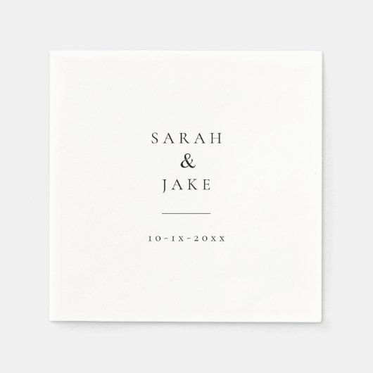 Elegante Typografie: Moderne schicke Hochzeit CLAS Serviette (Vorderseite)