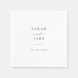 Elegante Typografie: Moderne schicke Hochzeitsnapk Serviette