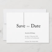 Elegante Typografie Modernes Minimalistisches Foto Save The Date (Rückseite)