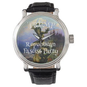 Elegante Typografie Modernes Trump-Landschaftsfoto Armbanduhr