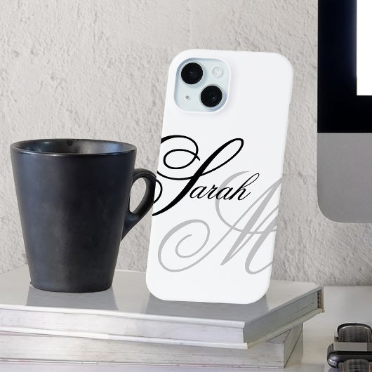 Elegante Typografie Monogram Case-Mate iPhone Hülle
