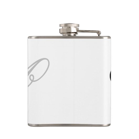 Elegante Typografie Monogram Flachmann (Rückseite)