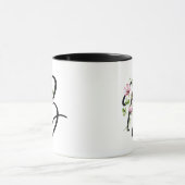 Elegante Typografie Monogram Initial B Floral Tasse (Zentrum)